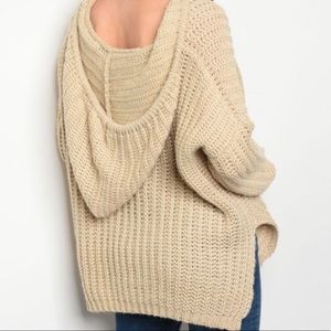 ‼️LAST ONE ‼️Oversized chunky knit hooded sweater